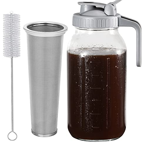 Pace Cold Brew Maker, 1.6 Qt, Durable Glass, Airtight Lid