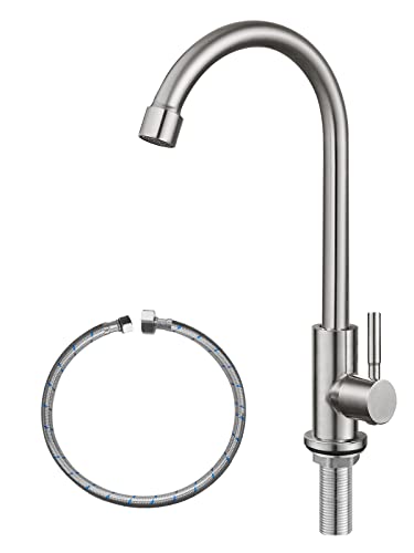 Cold Water Only Faucet SUS304 Stainless Steel Faucet for Kitchen Sink