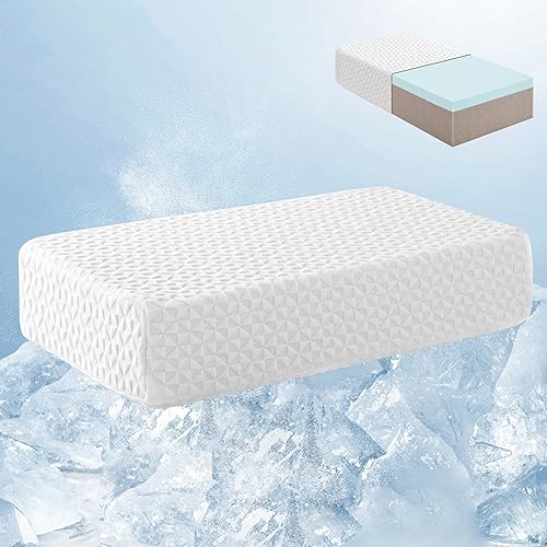 COLDHUNTER Cooling Cube Pillow - Ideal for Side Sleepers Memory Foam Bed Pillow
