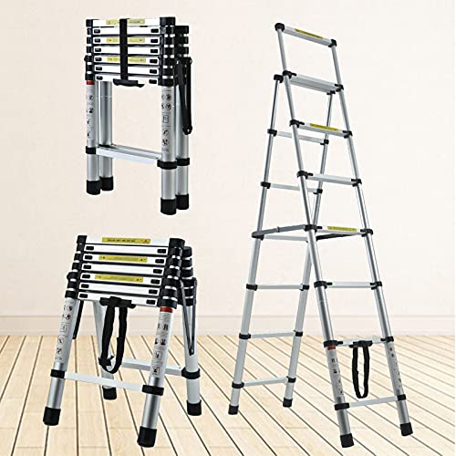 Collapsible Ladder with Handrails and Safety Lock
