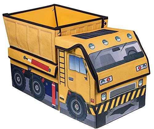 Collapsible Storage Organizer and Ottoman for Kids - Dump Truck