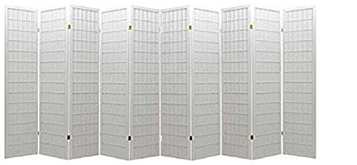 Color and Panel Room Divider (White, 10)