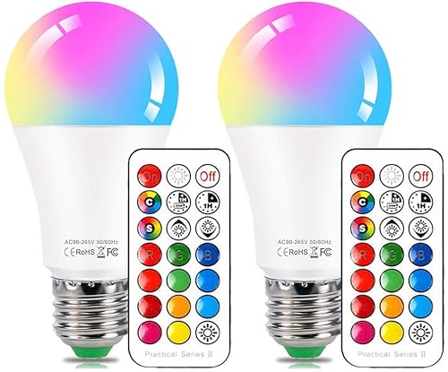 Color Changing Light Bulb with Remote Control