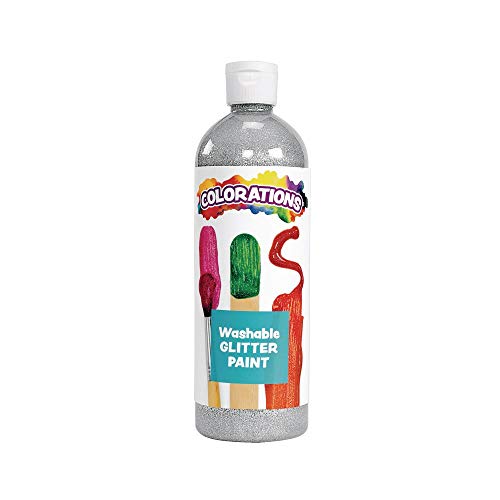 Colorations Glitter Paint - Vibrant Silver for Art Projects