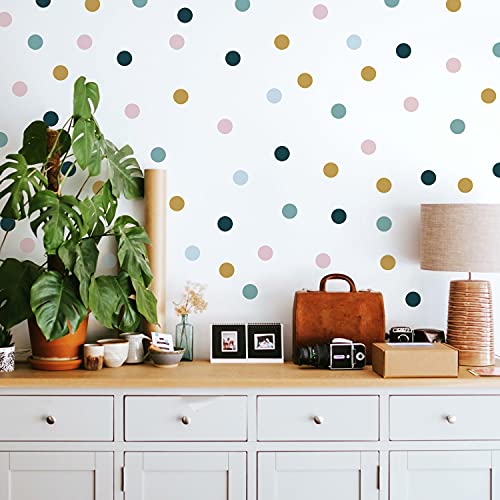 Colorful and Easy-to-Apply Polka Dot Wall Decals