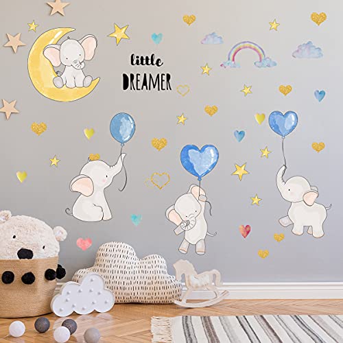 Colorful Balloon Flying Animals Wall Decals