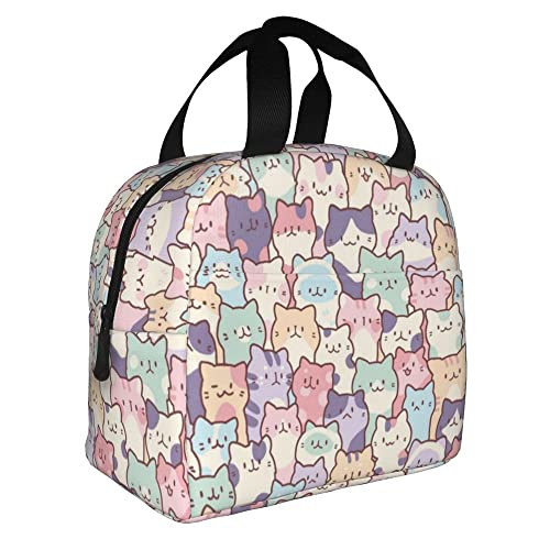 Colorful Cat Lunch Bag