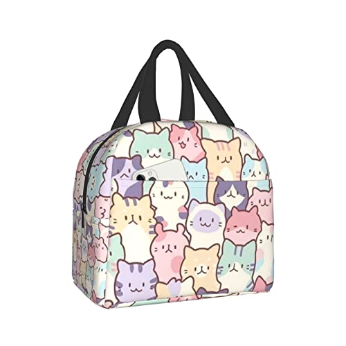 Colorful Cats Lunch Bag - Insulated and Portable
