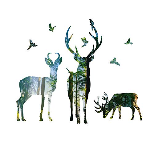 Colorful Forest Deers Wall Decals