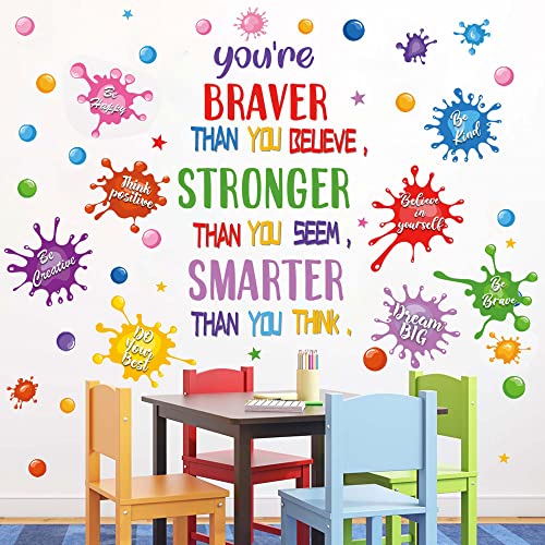 Motivational Quotes Wall Decals for Kids Room Decor