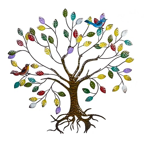 Colorful Leaves Wall Sculpture Tree of Life Handcrafted Wall Decor