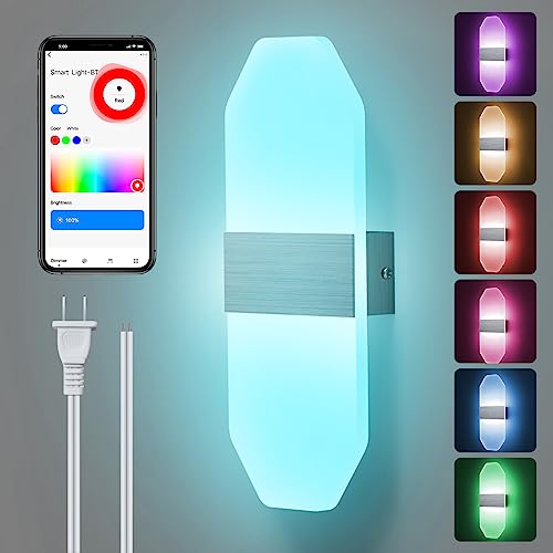 Colorful Led Wall Sconces Indoor Rgbcct Smart Wall Light Fixtures 41ewexg8t0L 