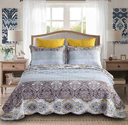 Colorful Patchwork Bedspread Quilt Set