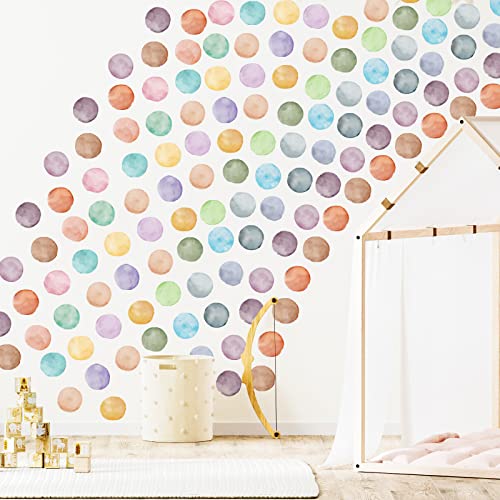 Colorful Polka Dot Wall Decals for Girls Bedroom
