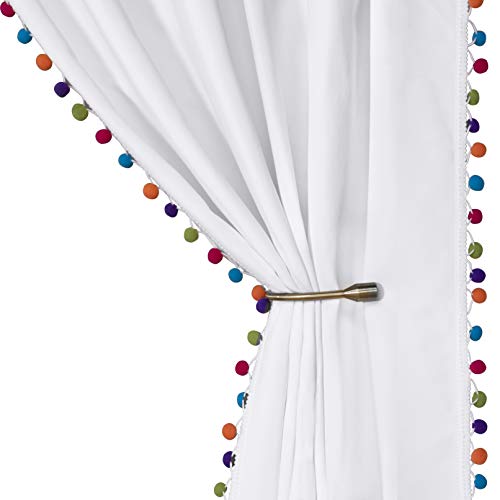 Colorful Pom Pom Curtains for Kids Room