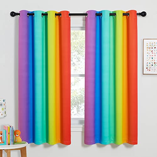 Colorful Rainbow Bedroom Curtains