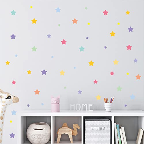 Colorful Star Wall Decal Stickers for Boys Girls Bedroom