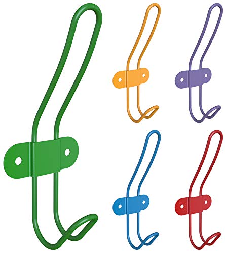 Colorful Wall Hooks for Kids - Set of 5