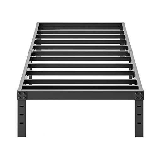COMASACH Twin XL Bed Frame - Heavy Duty Steel Slats with Ample Storage Space and Easy Assembly