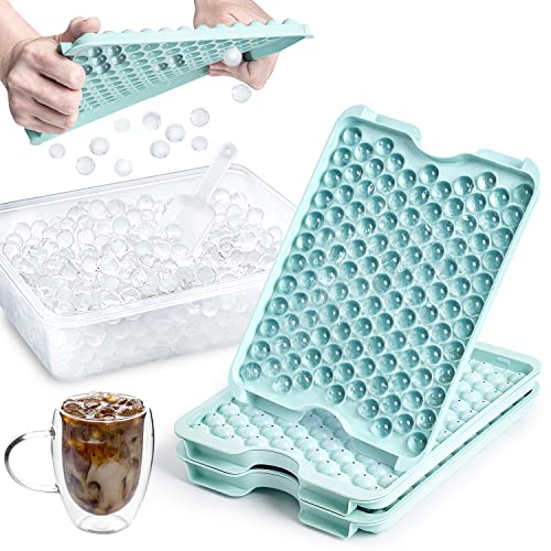  Ice Cubes Maker, Decompress Ice Lattice, Small Ice Cube Tray,  Cylinder Silicone Ice Lattice Molding Ice Cup Ice Maker Press-Type, Easy- Release (Blue): Home & Kitchen