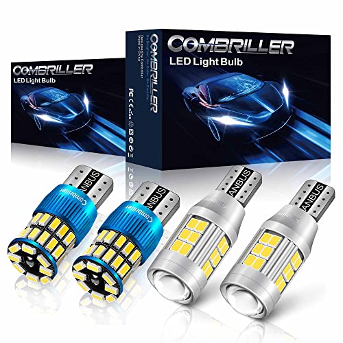 Combriller 921 912 and 194 168 LED Bulbs - Super Bright Backup Reverse Light