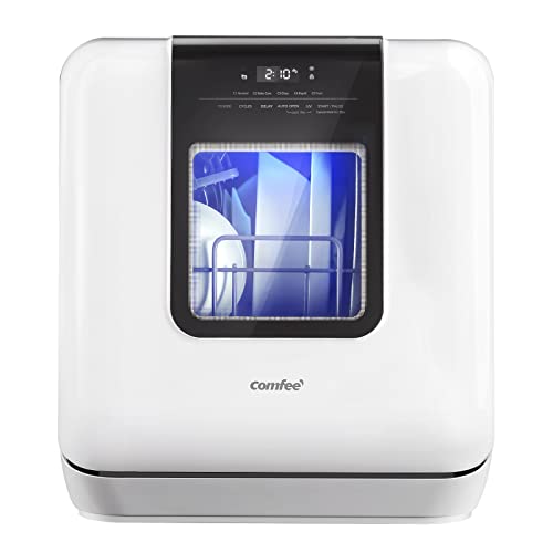 Compact 6L Portable Countertop Dishwasher with 7 Programs