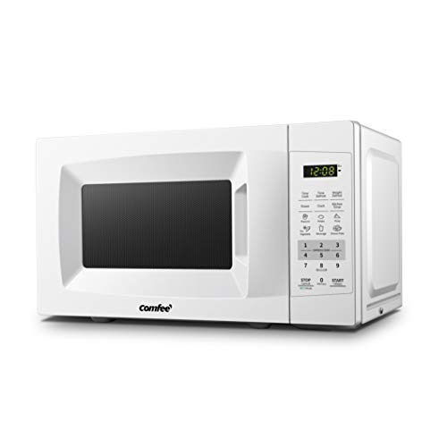 COMFEE' 0.7 Cu Ft/700W Countertop Microwave Oven, Pearl White