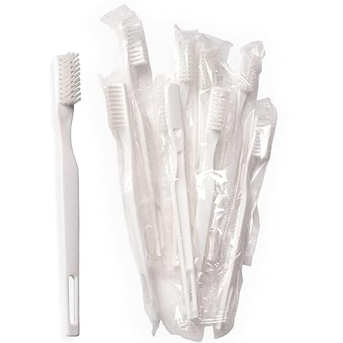 Comfort Axis Disposable Individually Wrapped Single use 30 Tuft Toothbrushes - Pack of 48