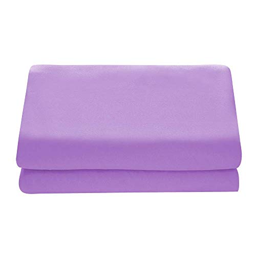 Comfy Basics 1-Piece Ultra Soft Flat Sheet - Elegant, Breathable, Purple, Twin