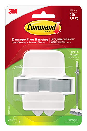 Command Broom Gripper: Damage-Free Broom and Mop Holder
