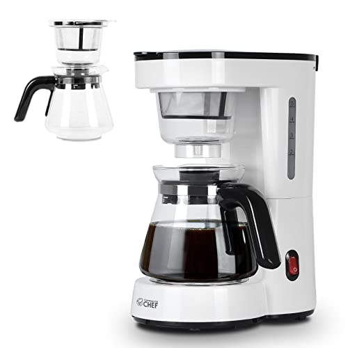 Commercial Chef Drip Coffee Maker with Pour Over Filter