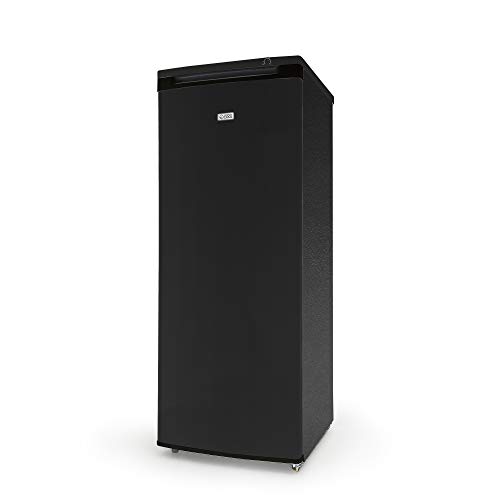 Commercial Cool Upright Freezer - 6 Cu Ft with Reversible Door, Black