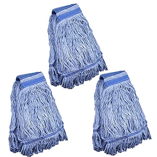 Commercial Heavy Duty Mop Head Replacement - 3 Pack, Large