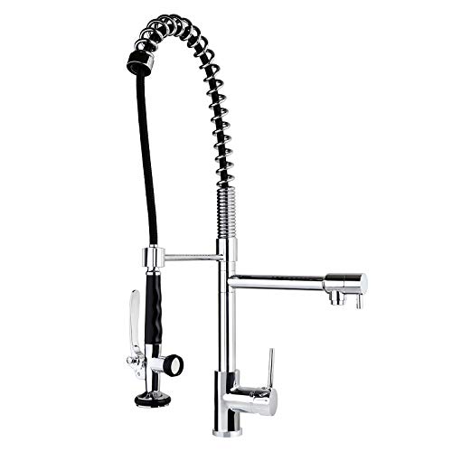 Commercial Kitchen Faucet with Pull Down Sprayer
