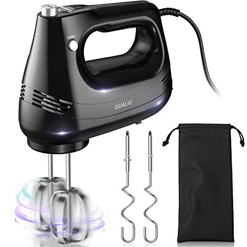 Compact and Lightweight Hand Mixer with Stainless Steel Attachments