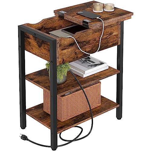 Compact and Stylish End Table with Charging Station