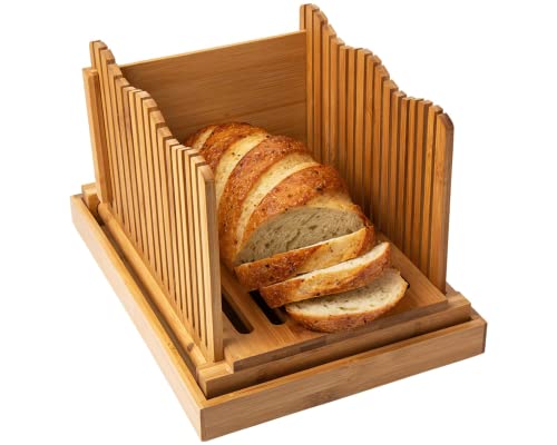 Compact Bamboo Bread Slicer