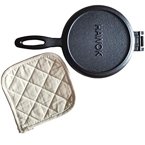 Compact Cast Iron Waffle Maker for Camping and Travel