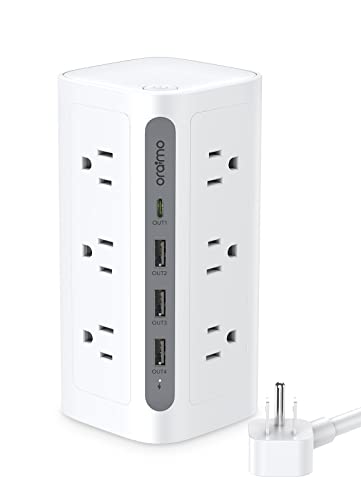 Compact Charging Tower with USB Ports & Extension Cord