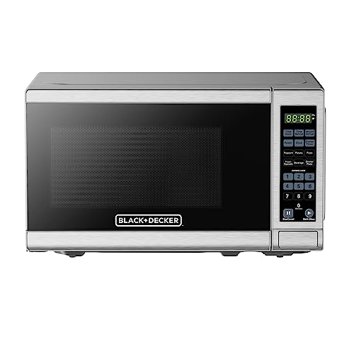Compact Countertop Microwave Oven with LED Lighting