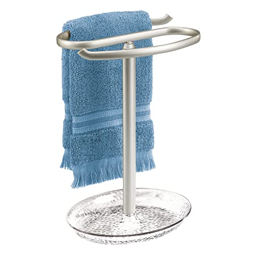 Compact Fingertip Towel Rack Stand with Base Tray