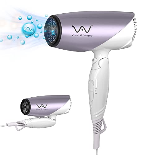 Compact Folding Hair Dryer with Ionic Technology