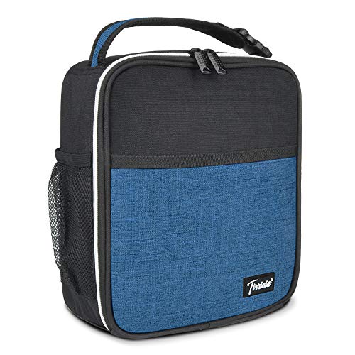 Compact Insulated Lunch Bag with Multiple Pockets and Detachable Handle