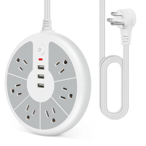 Compact Multi-Outlet Power Strip with USB Ports