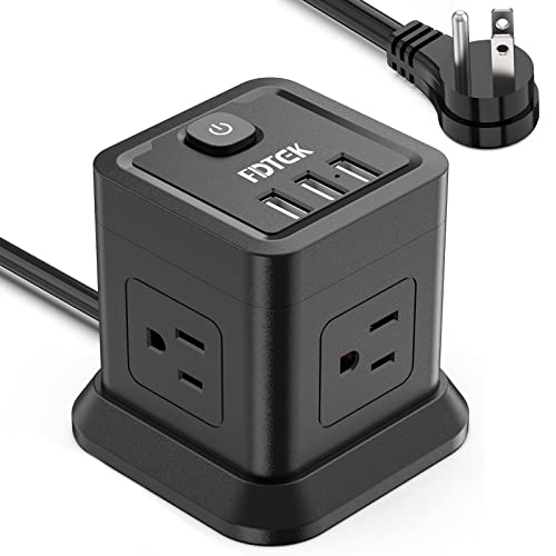 Compact Power Strip with USB and 4 Outlets