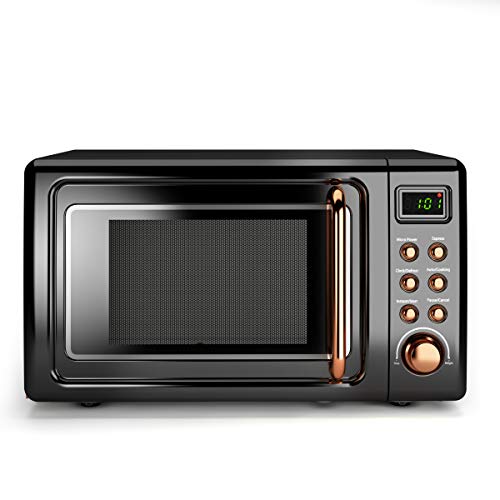 Compact Retro Microwave Oven
