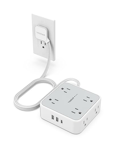 Compact Surge Protector Power Strip with USB Ports