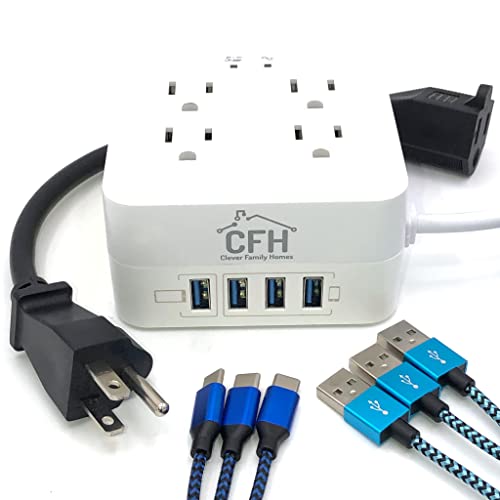 Compact Surge Protector with USB Charging