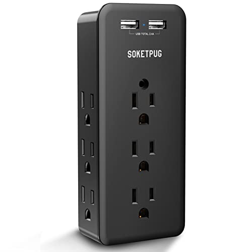 Compact Surge Protector with USB Ports