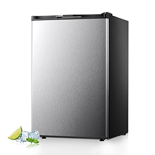 Compact Upright Freezer with Removable Shelves and Adjustable Thermostat